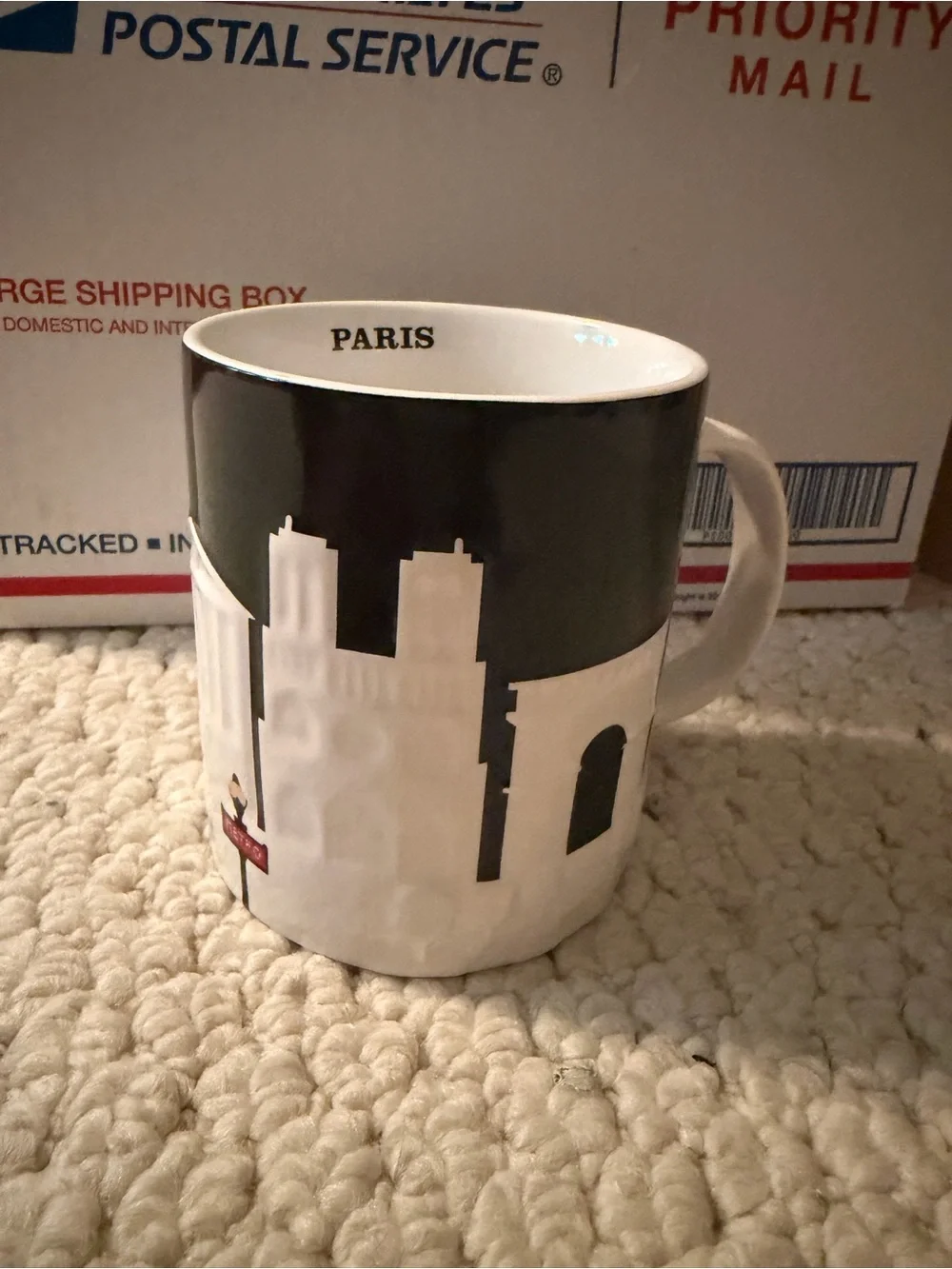 Starbucks 4 Relief Mugs (Paris Berlin Prague Athens)